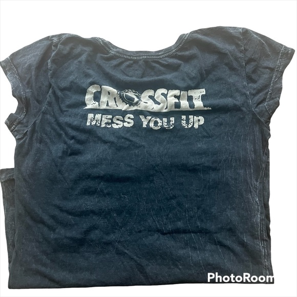 CrossFit Tops - CrossFit mess you up tee in charcoal gray/black